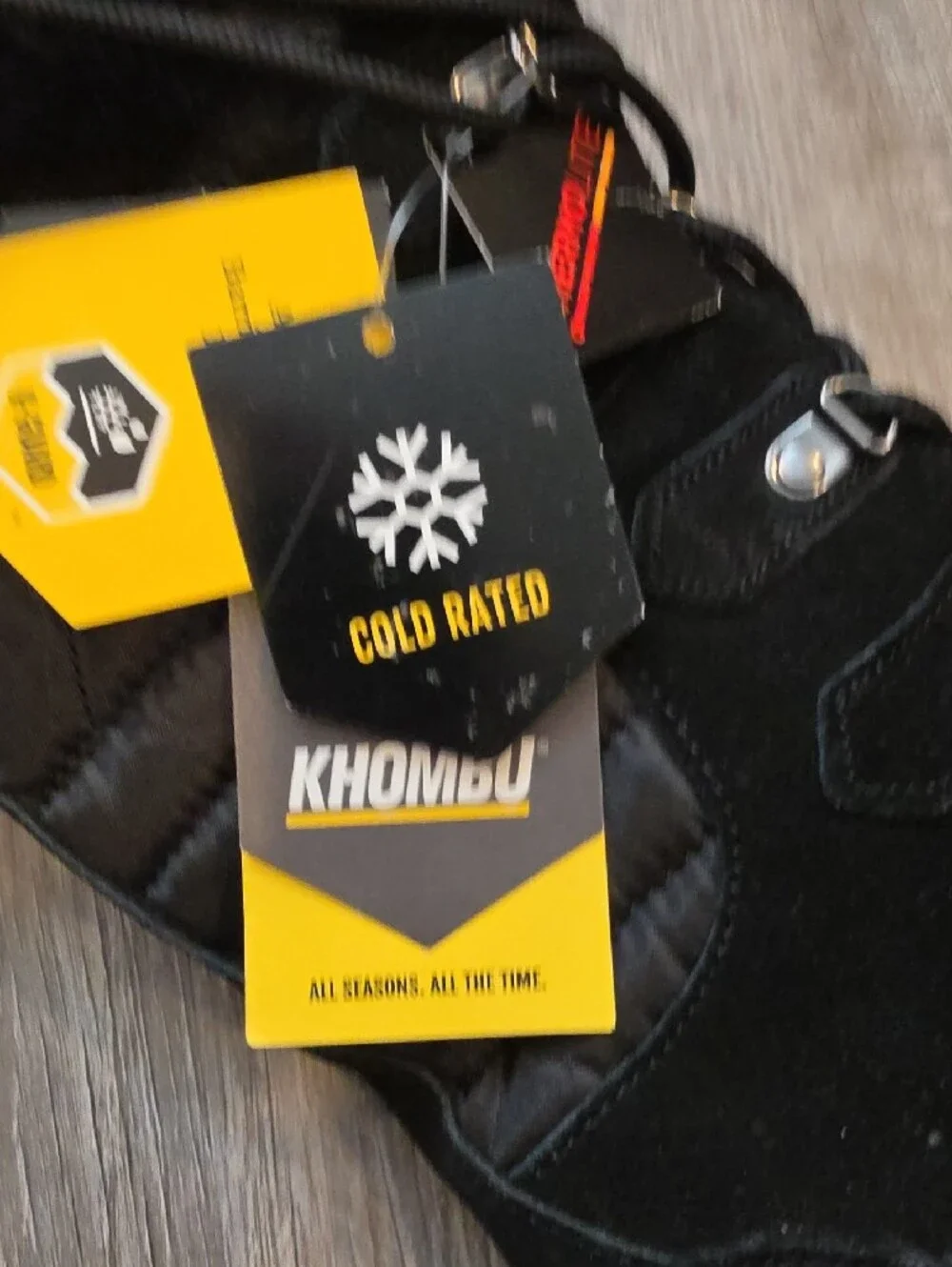 Khombu Black Faux-Fur Lace-Up Insulated Winter Boots 7 M